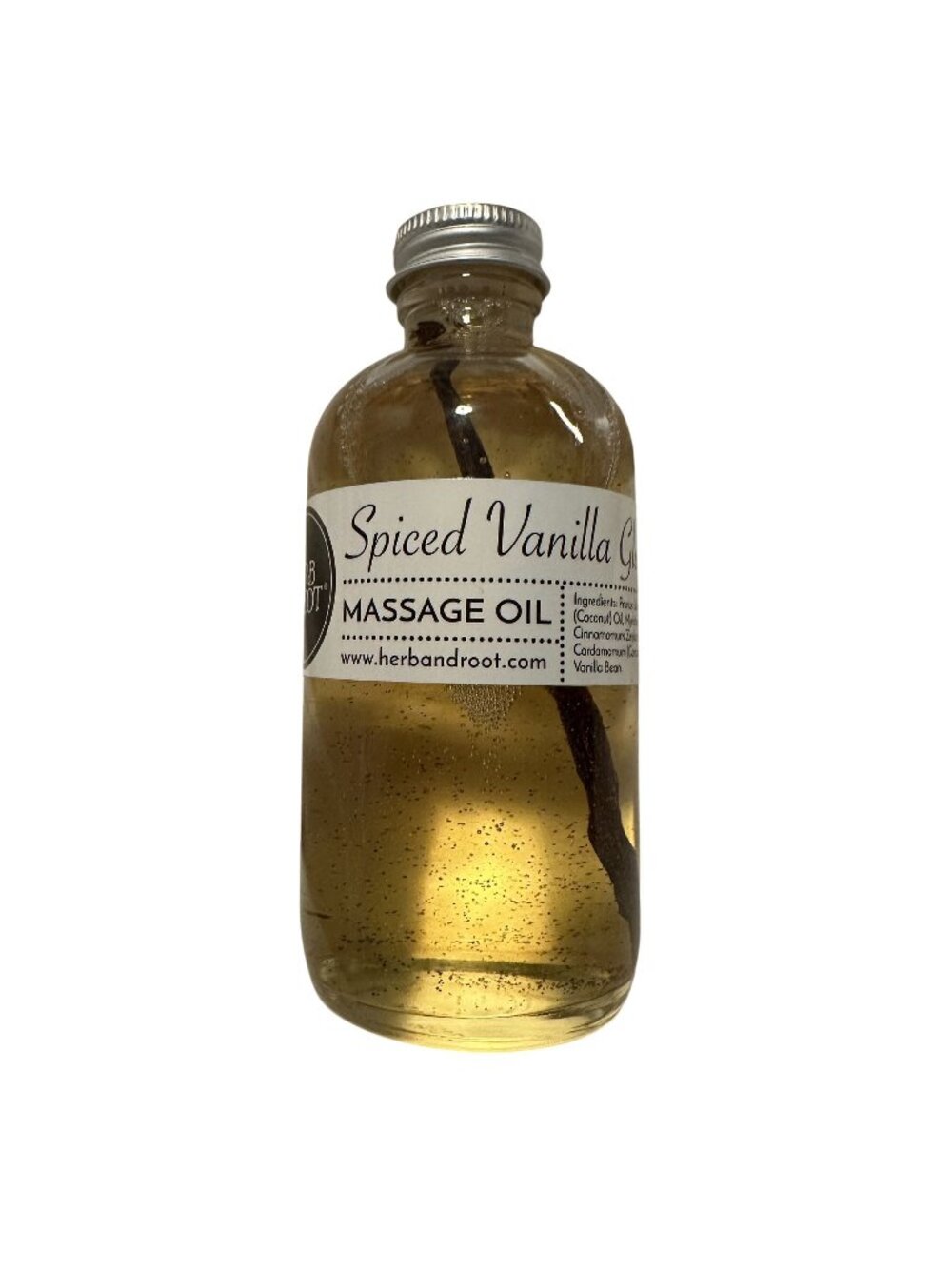 Herb & Root Massage Oil Spiced Vanilla Glaze 4oz Almond Oil and Coconut Oil